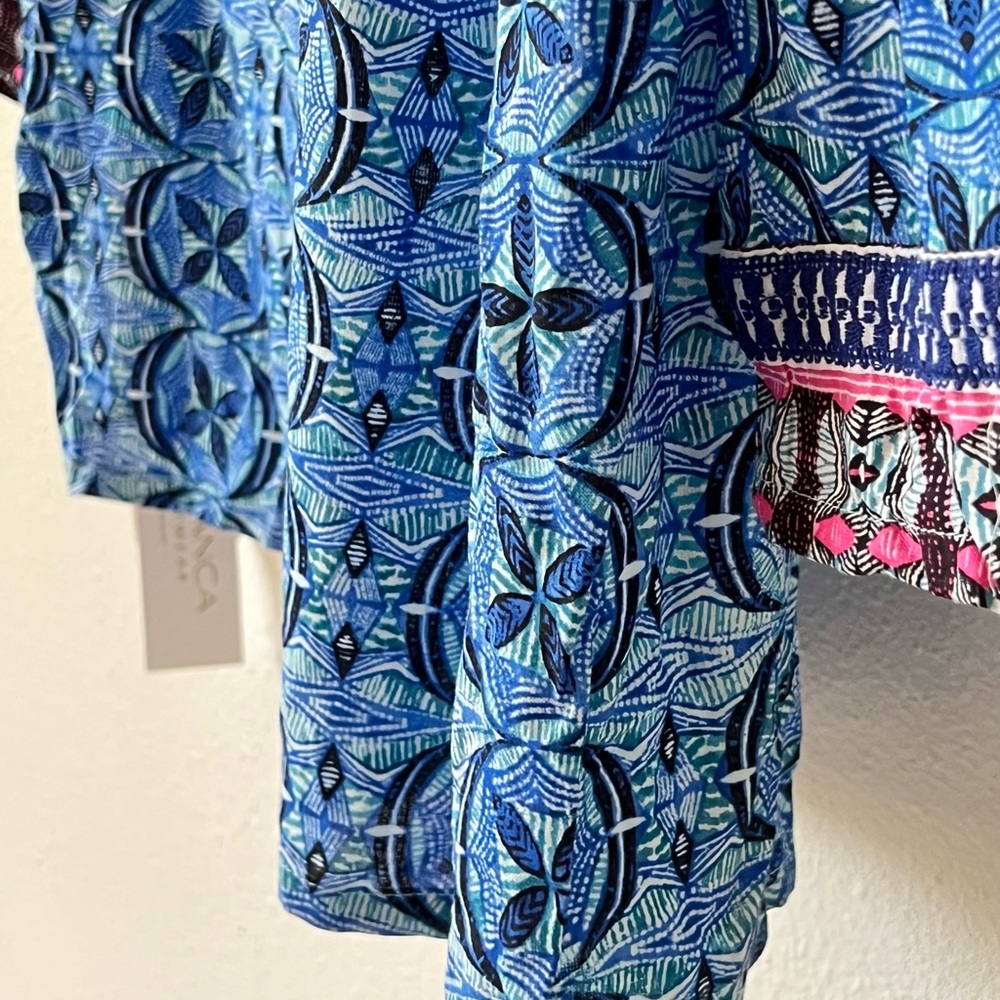 Brand NEW La Blanca Swimwear Beachy Cover-Up Dress Blue Geometric Size XS - Picture 10 of 16